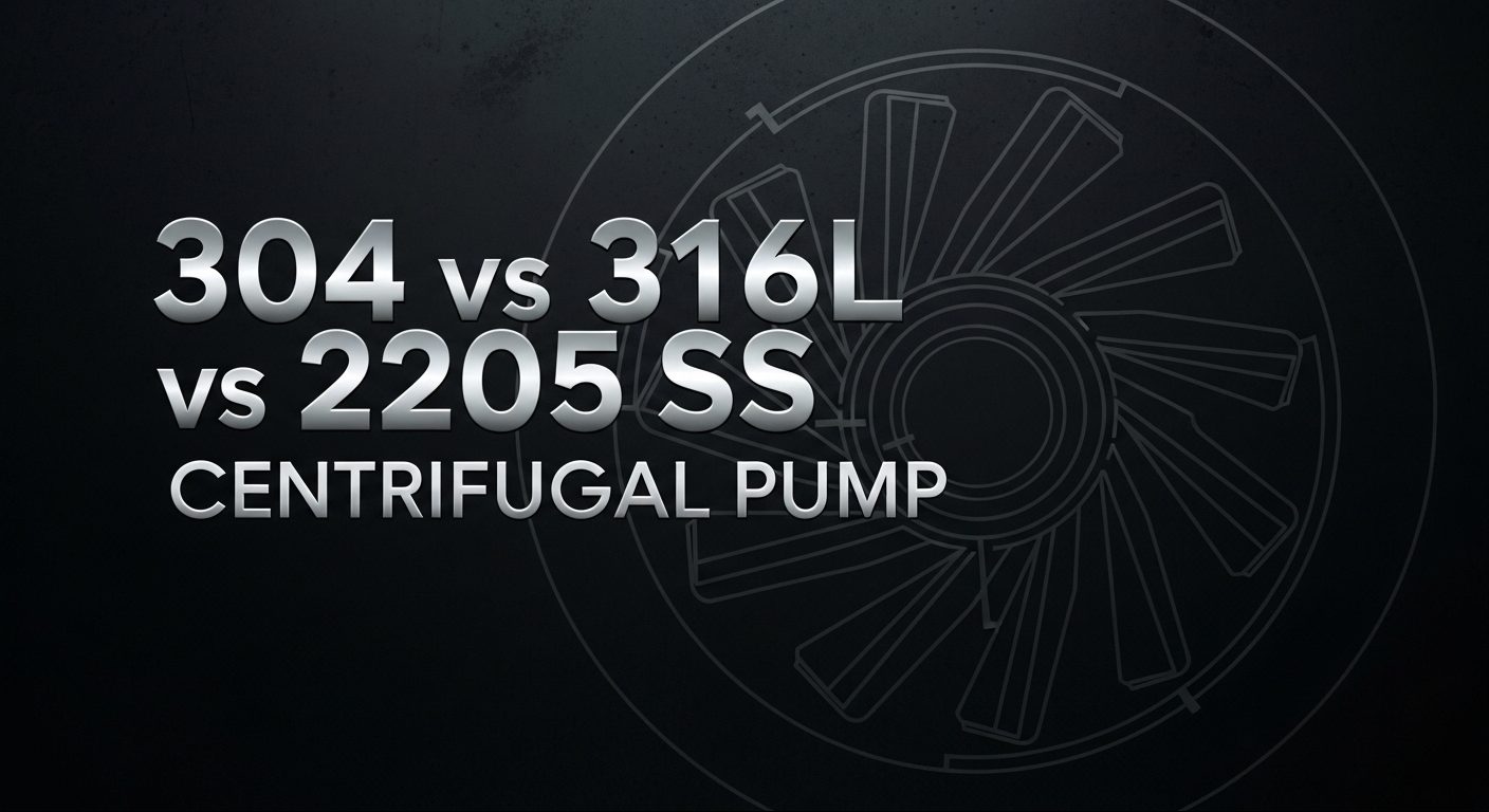 304 vs 316L vs 2205 SS centrifugalpumpe