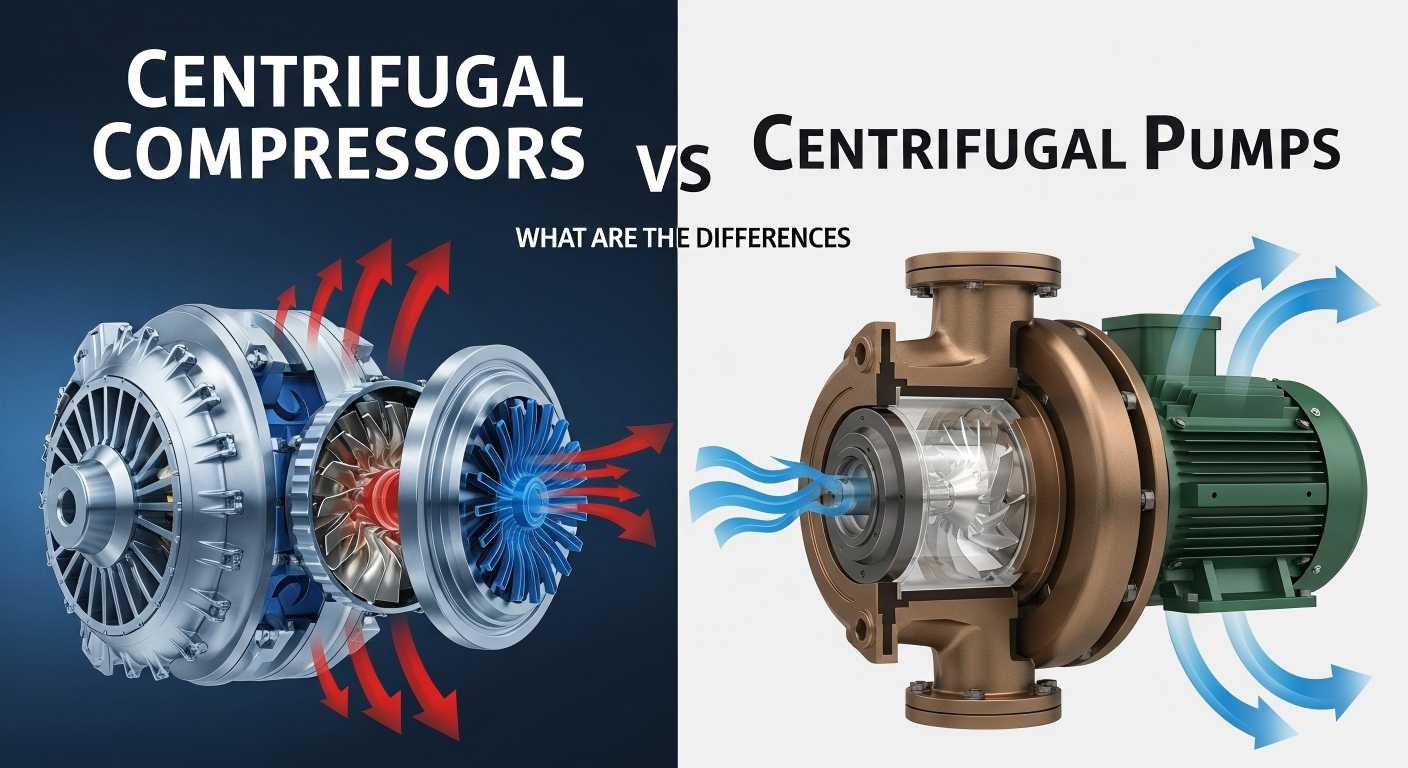 Centrifugalkompressorer vs centrifugalpumper: Hvad er forskellene?