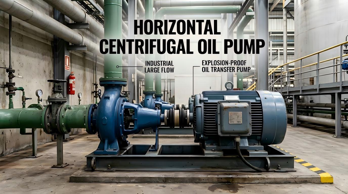 Horisontal centrifugaloliepumpe Industriel eksplosionssikker olieoverførselspumpe med stort flow