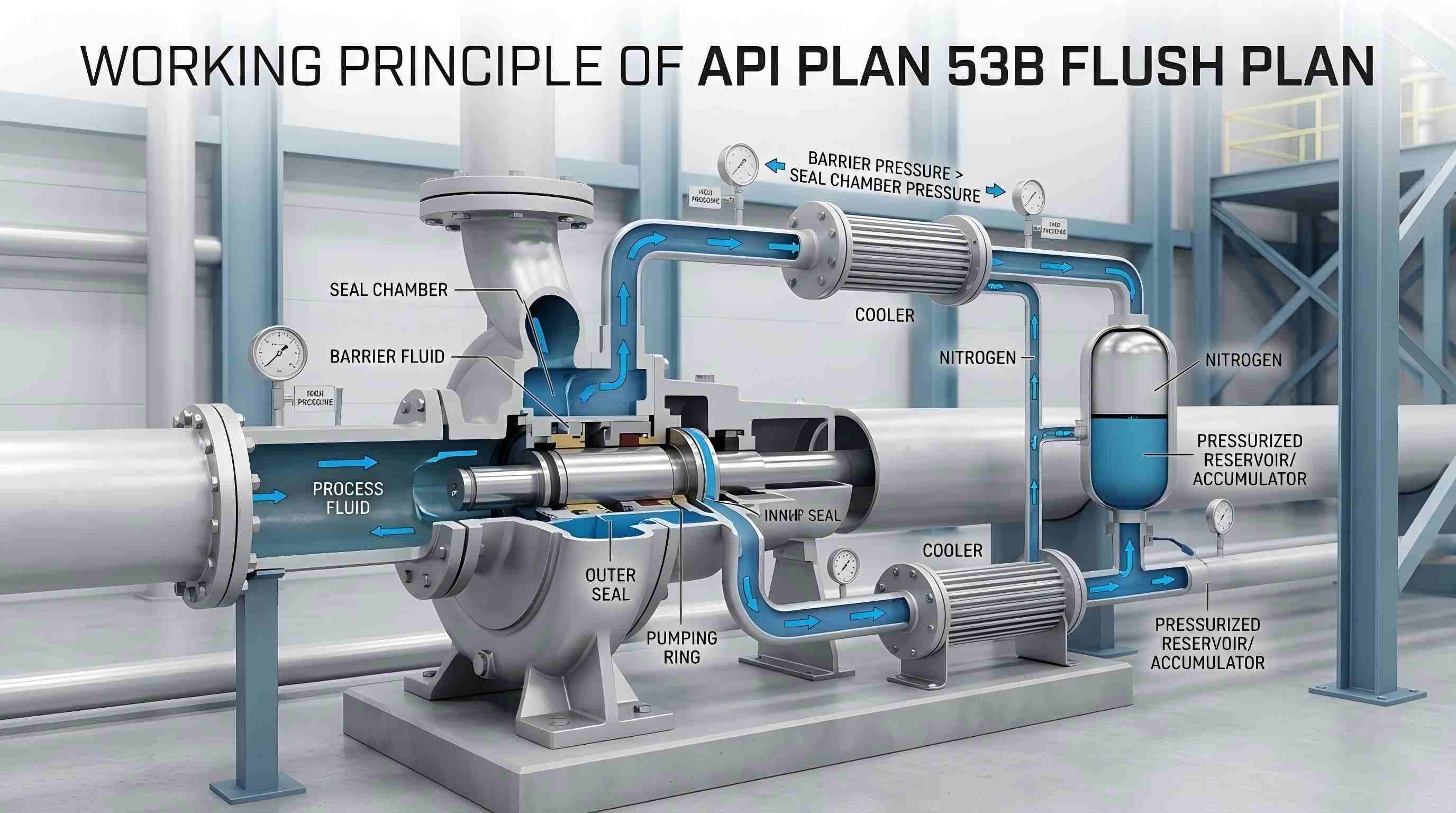 Arbejdsprincip for API PLAN 53B Flush Plan