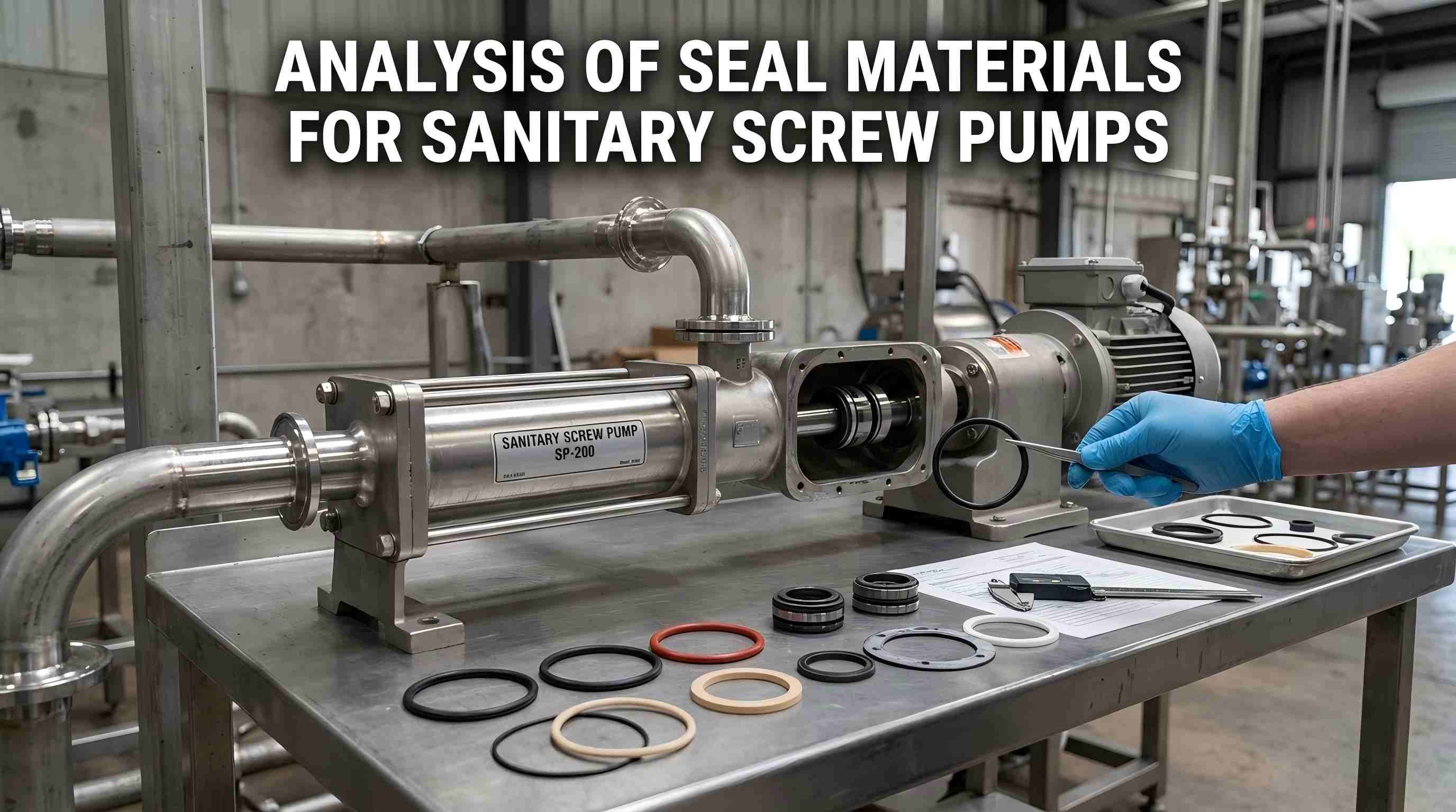 Analyse af tætningsmaterialer til sanitære skruepumper